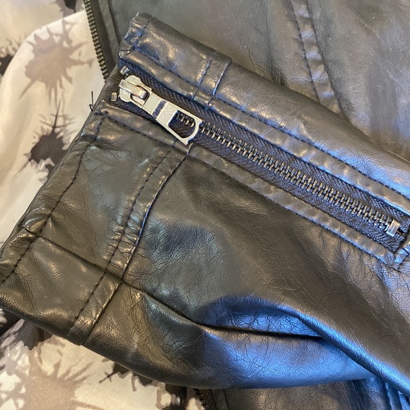 PIM KIE Black Faux Leather Jacket - Picture 4 of 4